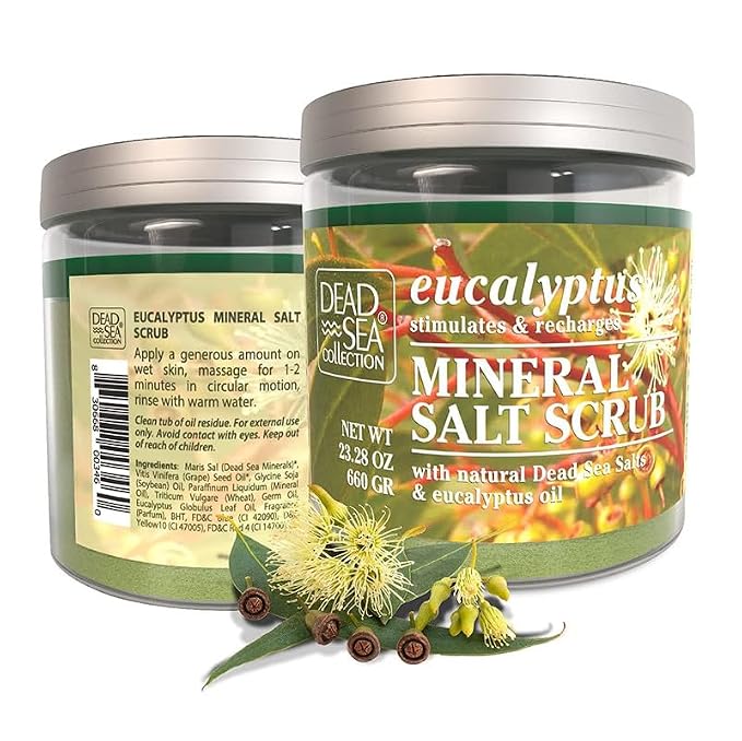 Dead Sea Collection Eucalyptus Salt Scrub – Exfoliating Body Scrub - Image 8