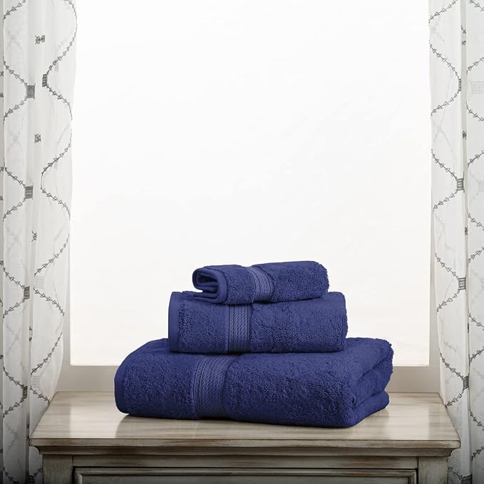 SUPERIOR Egyptian Cotton Pile 3 Piece Towel Set, Includes 1 Bath, 1 Hand - Image 9