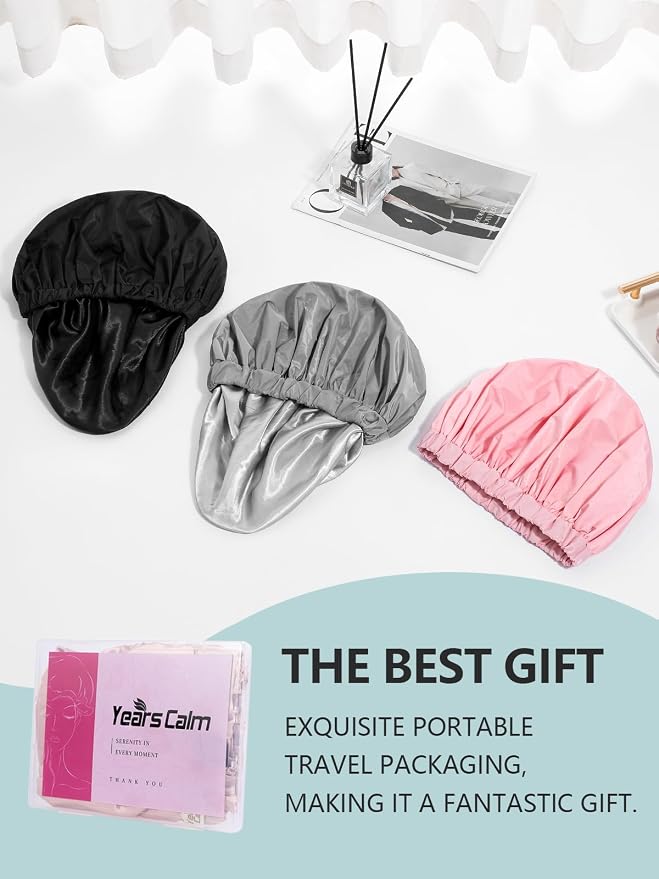 Years calm Reusable Waterproof Shower Caps - Image 9