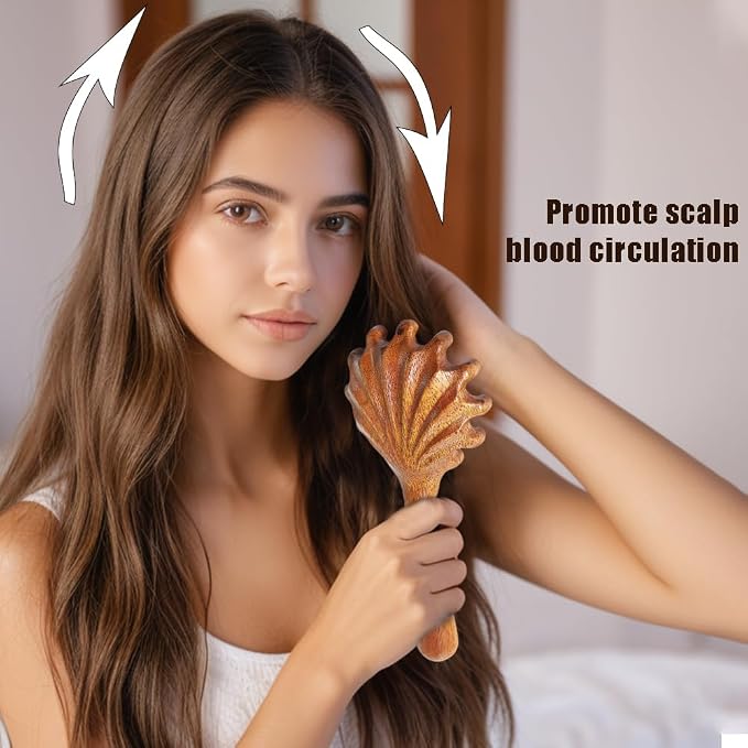 OULIGET Wooden Trigger Point Massage Tool, Sandalwood Comb Head Massager - Image 5