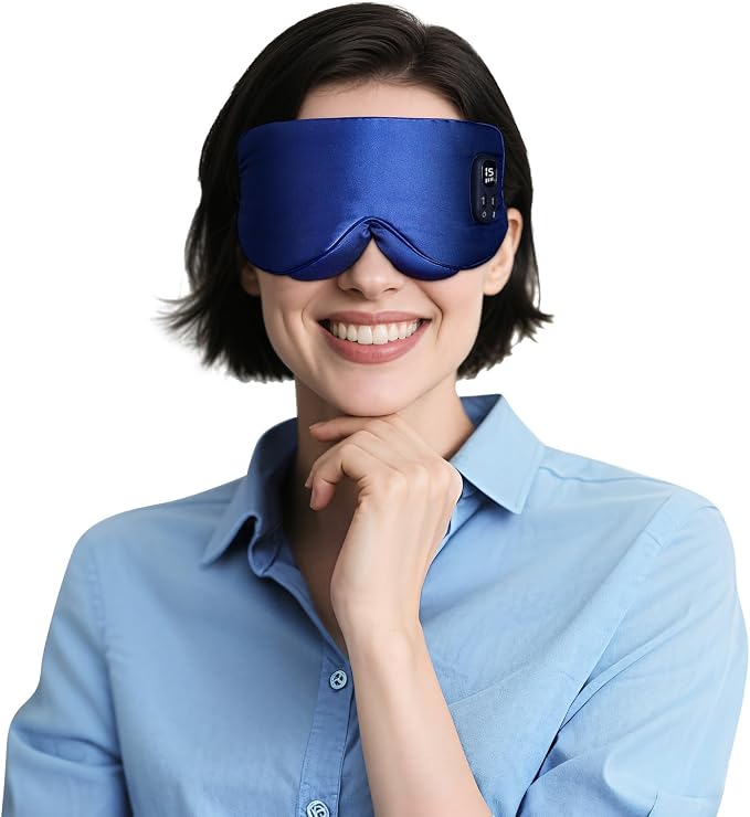 Heated Eye Mask for Dry Eyes, Silk Sleep Mask by Beyrf