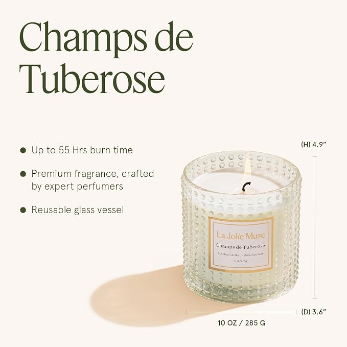 LA JOLIE MUSE Champs de Tuberose Scented Candle - Image 5