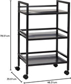 Amazon Basics 3-Tier Metal Rolling Utility Cart, Storage Organizer, Mobile - Image 6