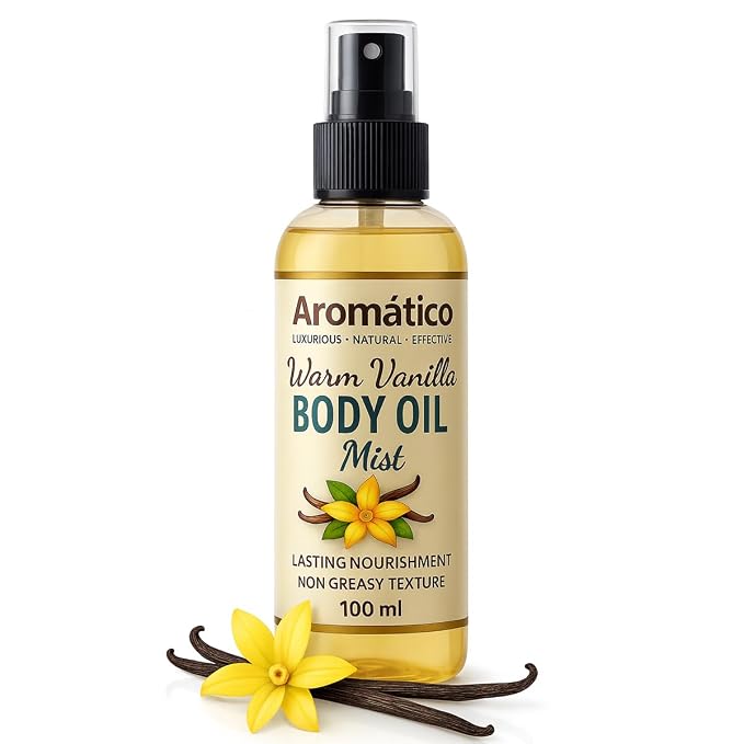 Aromatico Warm Vanilla Mini Body Oil Mist - Image 2