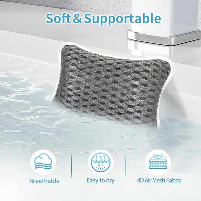 Luxury Bath Pillows for Tub, Slip Resistant Waterproof Bath Pillows for Tub - Image 3