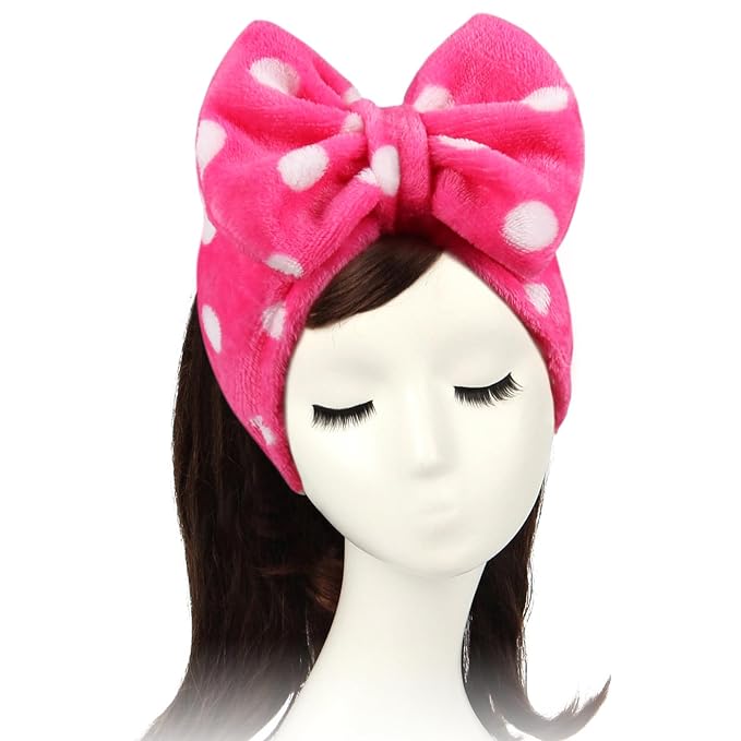 Shintop Sweet Super Soft Caroset Polka Dots Wash Cosmetic Headband Hairlace by Shintop