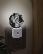 Night Lights Auto Sensor Black Palm Leaves Night Light Summer Tropical Branches - Image 3