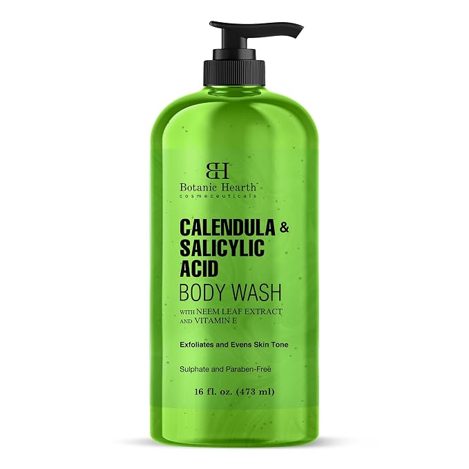 Botanic Hearth Calendula & Salicylic Acid Body Wash – Exfoliating Shower Gel - Image 4