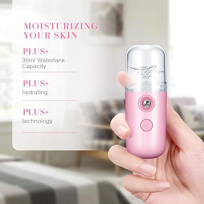Honoson 2 Pack Nano Facial Mister Spray Bottle Handheld Humidifier Portable - Image 3