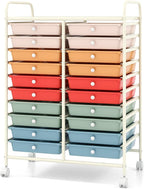 Giantex 20 Drawers Rolling Cart, Mobile Storage Drawer Cart, Classroom - Image 4