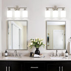 Zarbitta 3-Light Bathroom Light Fixtures, Brushed Nickel Vanity Light, - Image 5
