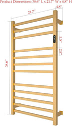 Luxury Heated Towel Rack Wall Mounted Towel Warmers, 12 Bars Towel Warmer Rack - Image 5