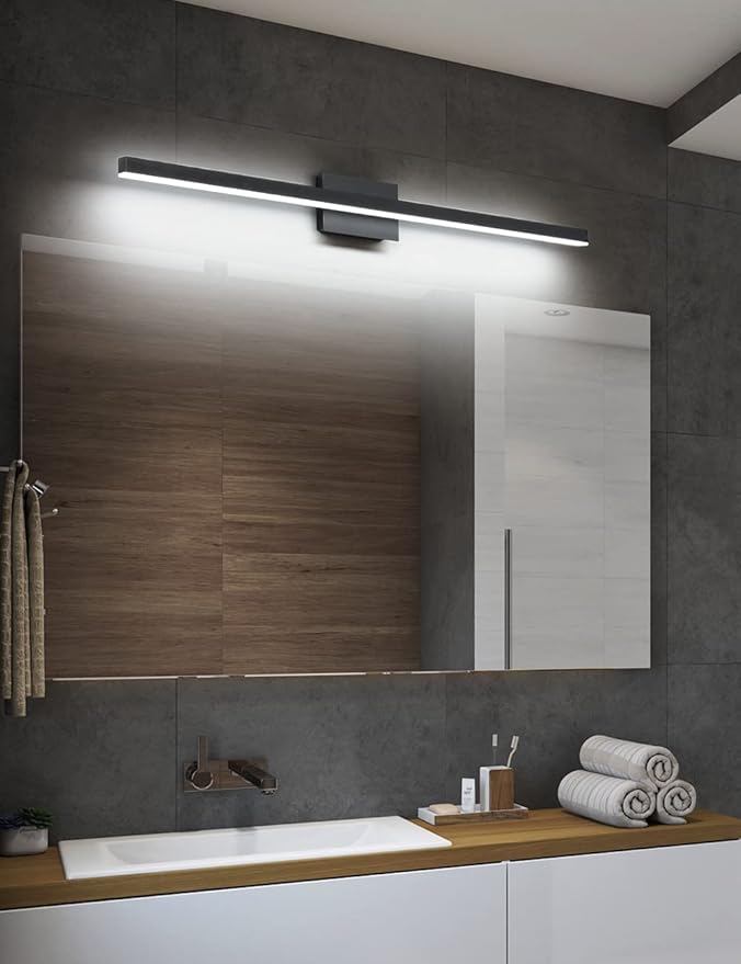 Joossnwell LED Vanity Light Black 47.2inch Modern Bathroom Lighting Fixtures - Image 2