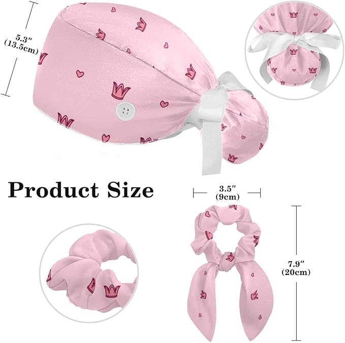 Women's Working Caps with Scrunchies Tarot Pattern Background Lace-Up Hat - Image 2