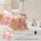 WHAVEL 6PCS Spa Headband and Wristbands Set, Face Wash Headband Wrist Bands - Image 3