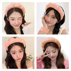 Spa Headbands for Washing Face Wristband Set Sponge Makeup Skincare Headband - Image 4