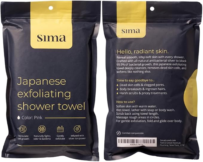 Sima Brand Exfoliating Washcloth Face & Body Scrub Towel - Image 9