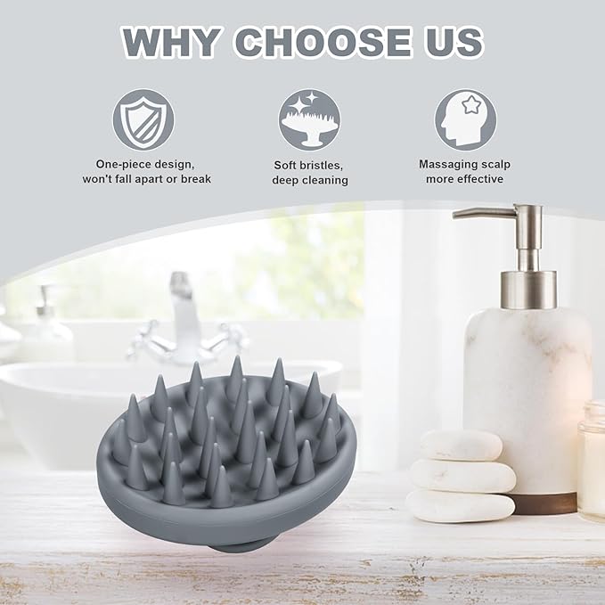 Meartchy Silicone Scalp Massager, Scalp Scrubber - Image 6
