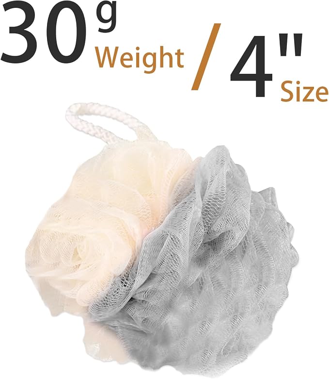 20 Pack Travel Loofah Individually Wrapped, Small Loofah Shower Puff, 30g Mini - Image 3