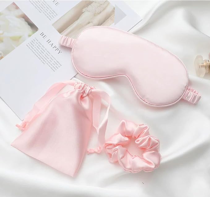 Silk Satin Sleeping Eye Mask, Soft Breathable Blackout Eyeshade Eye Cover - Image 8