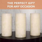 Simply Soson 3x6 in. Ivory Scented Candles Set of 3 - Image 4