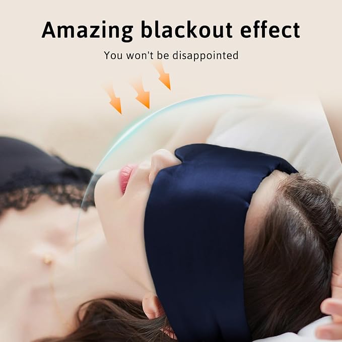 Silk Sleep Mask for Women Men Satin, ATreebag Eye Sleeping Mask & Blindfold - Image 8