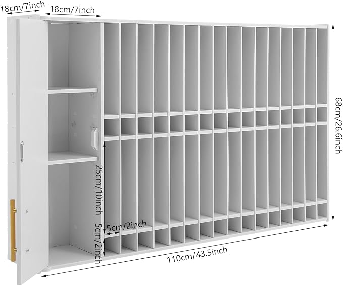 Professional Hair Color Organizer Rack, Wall Mounted Barber Salon Station - Image 2