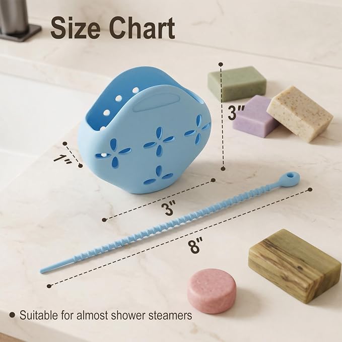 2 Pack Shower Steamer Holder Suction Cup, Silicone Bathroom Accessories - Image 4