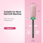 MelodySusie Ceramic Nail Drill Bits, 3/32'' Chamfer Flat Top Large Barrel Bits - Image 4