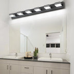 SineRise LED Modern Bathroom Vanity Light Fixtures, Matte Black Modern Acrylic - Image 5