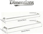 Towel Racks for Bathroom, NEWRAIN 30 inch Double Bath Towel Bar Wall Mounted - Image 3