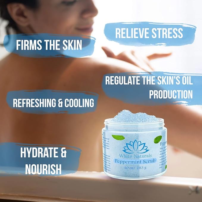 Pure Peppermint Scrub, Moisturizing and Exfoliating Face & Body Scrub, Organic - Image 5