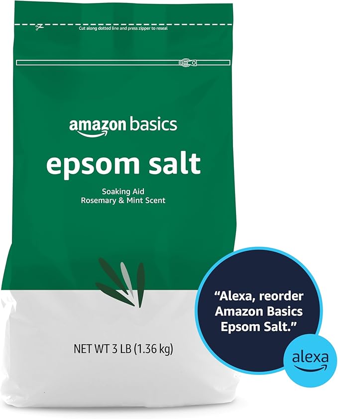 Amazon Basics Epsom Salt Soaking Aid, Soothing Rosemary & Mint Scent, 3 Pound - Image 5