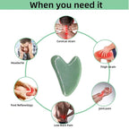 Gua Sha Facials Tools for Jaw Massage Tools Board Natural Jade Stone for SPA - Image 5