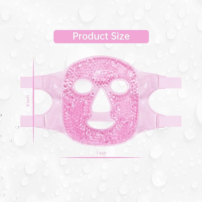 ZNÖCUETÖD Face Ice Mask Facial Ice Packs Gel Hot Cold Compress - Image 5