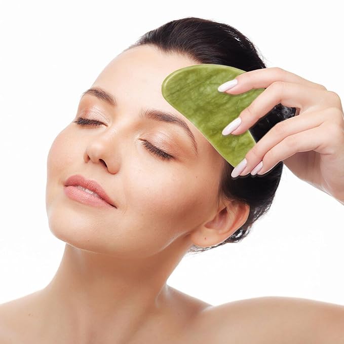 Gua Sha Facial Tools, Jade Guasha Tool - Image 7