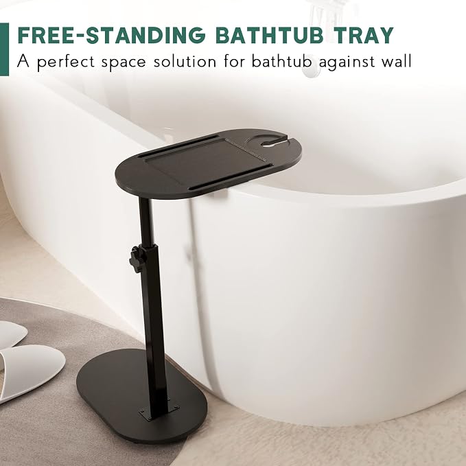 Yumkfoi Bamboo Bathtub Tray Table - Image 4