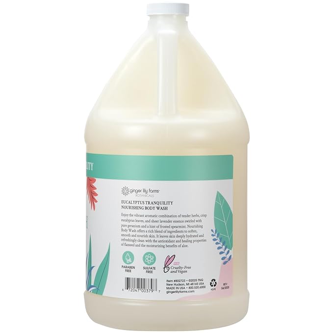 Ginger Lily Farms Botanicals Nourishing Body Wash, Eucalyptus Tranquility - Image 3