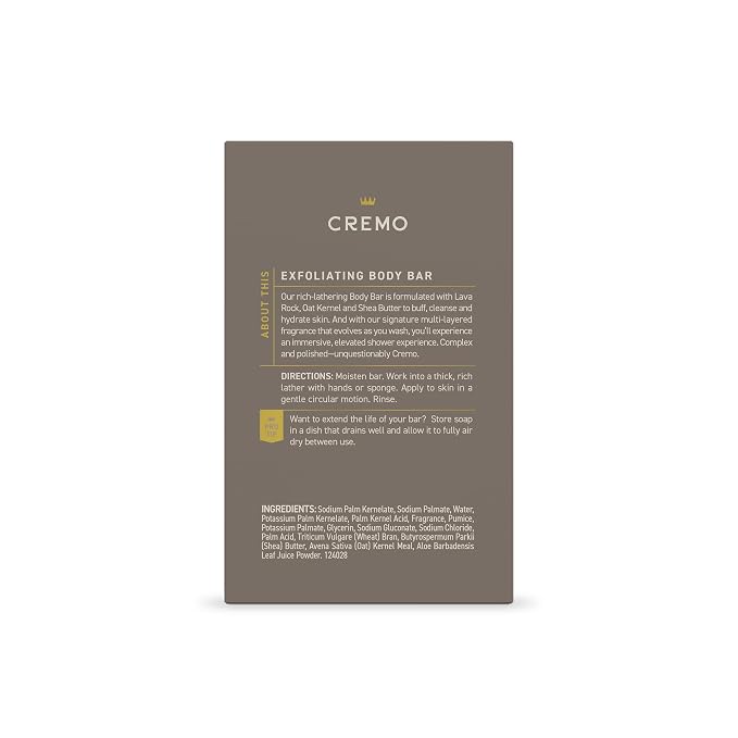 Cremo Exfoliating Body Bar for Men, Vintage Suede Scent, Cleanses and Hydrates - Image 7