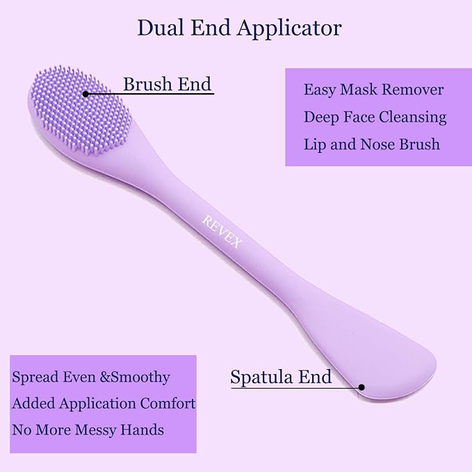 REVEX Silicone Face Mask Applicator, Face Scrubber, Exfoliating Pore Scrubber - Image 3