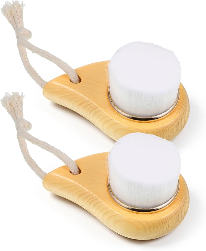 2pcs Soft Bristle Face Cleansing Brush Manual Face Brush by Unknown