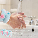 WHAVEL 6PCS Spa Headband and Wristbands Set, Face Wash Headband Wrist Bands - Image 3