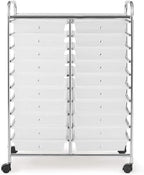 Giantex Storage Drawer Carts, 20-Drawer Organizer, Utility Cart on Wheels - Image 9