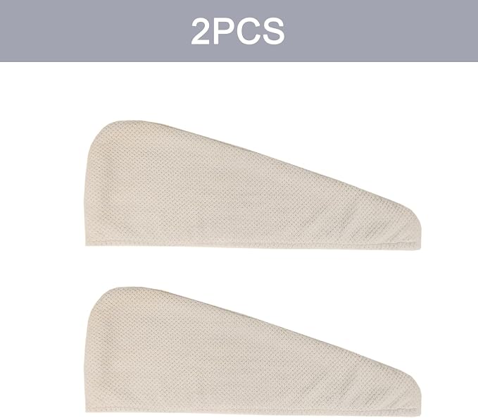 MaopaoBeauty 2 Pack Large Microfiber Hair Towel Wrap, Quick Dry Hair Towels - Image 3