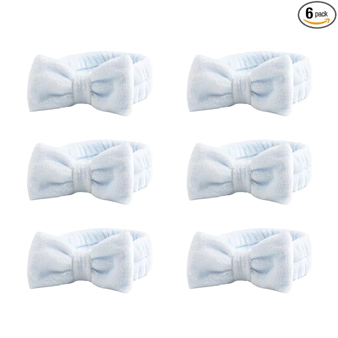 6 Pack Non-Slip Spa Headbands for Women & Girls, Soft Elastic Hair Band for by YIRUIDD