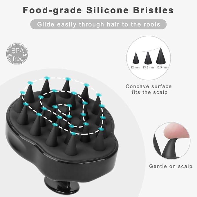 FREATECH Scalp Scrubber Scalp Massager Hair Growth, Shower Shampoo Brush - Image 4
