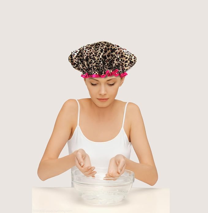 Shower Cap for Women, Hotel and Hair Salon … - Image 5