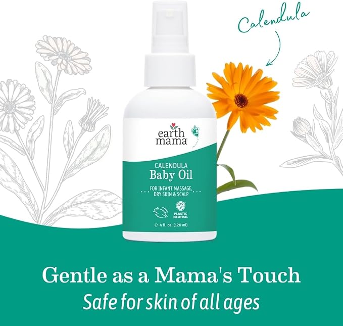 Earth Mama Calendula Baby Oil | Massage Oil - Image 7