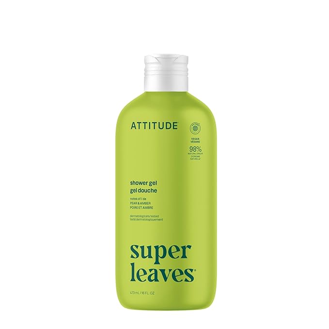 ATTITUDE Body Wash, EWG Verified Shower Gel, Dermatologically Tested, Plant and by ATTITUDE