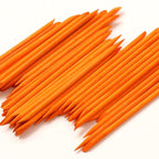 100 Pcs Orange Wood Nail Sticks Double Sided Multi Functional Cuticle Pusher - Image 6